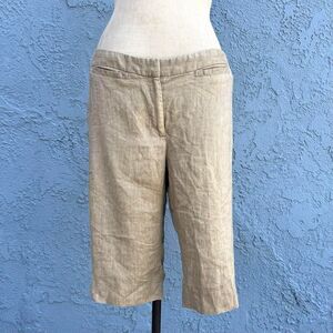 Vintage Linen Silk Shorts Bermuda Length Y2k Size 8
